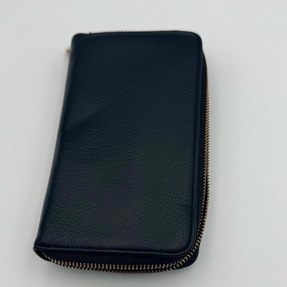 Style & Co Whip-Stitch Zip Wallet Women's Black Inner Compartments Zip Closure - Picture 9 of 13